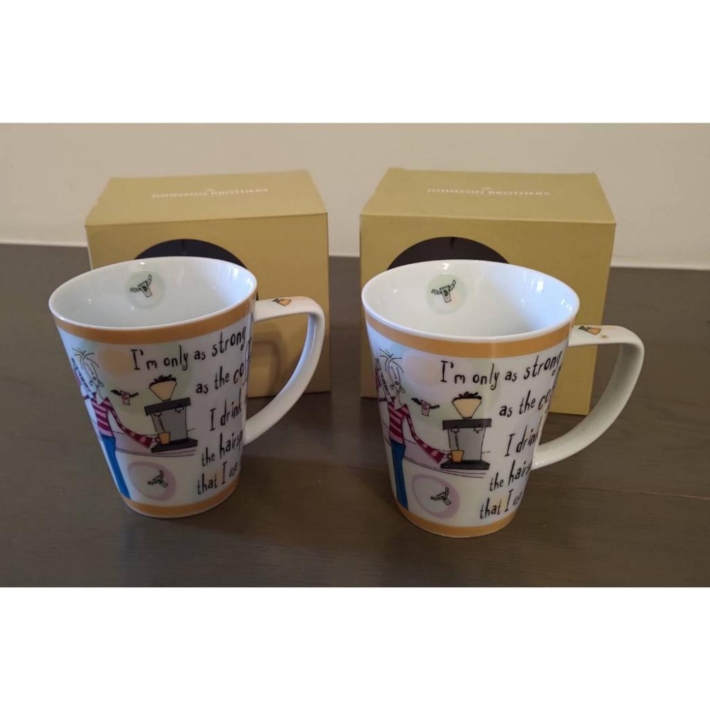 (全新)  Johnson Brothers 馬克杯  Born to Shop 購買狂想系列-細節圖2