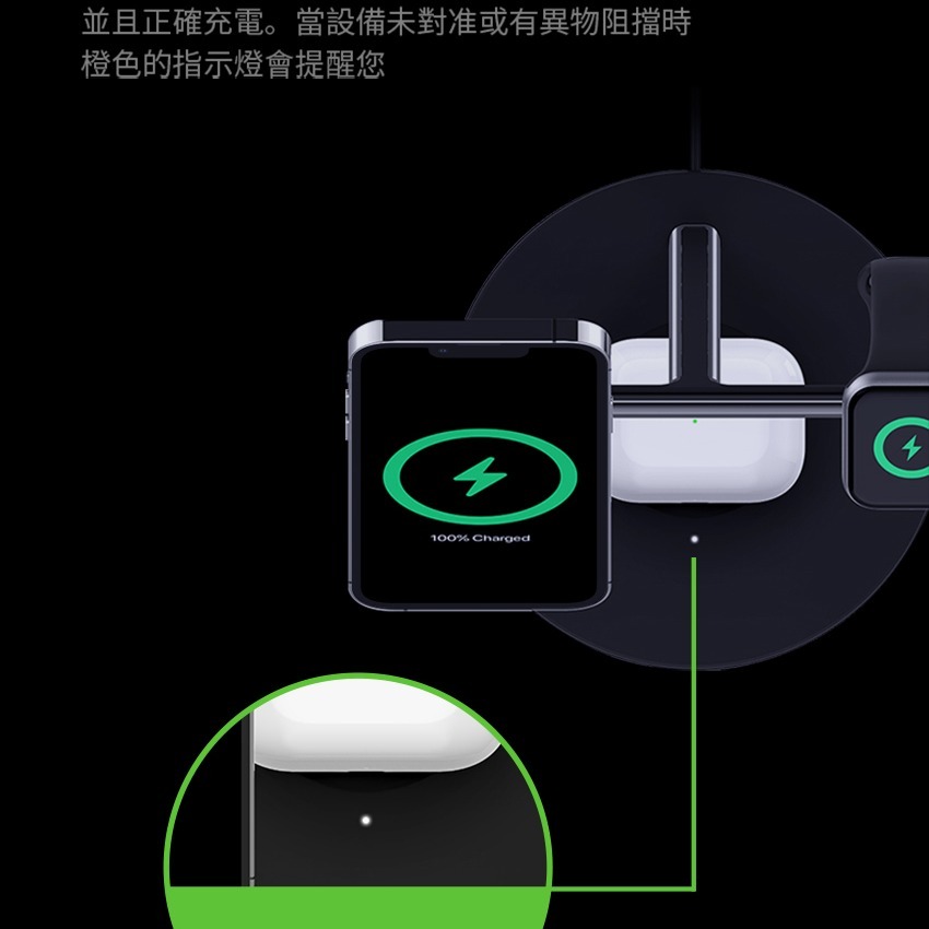 Belkin BOOST↑CHARGE™ PRO MagSafe 3 合 1 無線充電器-強化版-細節圖9