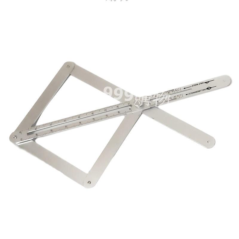 對角尺 量角尺 角度尺 對角器 直角 量角 異型 集成吊頂 角度尺 裁邊 對角器 木工 陰陽角尺 量角尺 鐵尺 尺 切-細節圖7