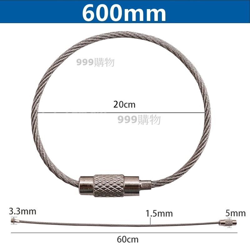 鑰匙圈 不鏽鋼 鋼索鑰匙圈 耐重 彩色鋼索鑰匙圈 多功能鋼索環 行李牌吊繩 吊飾 不鏽鋼 鋼絲鑰匙 O型環 束帶-細節圖8