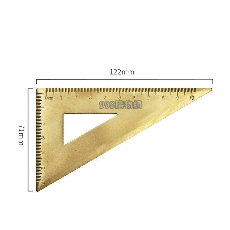 ｜999｜購物黃銅卡尺 遊標尺 雙刻度 測量尺子 便攜 袖珍 復古銅尺  三角板繪圖銅尺 銅直尺卡尺 半圓儀量角器-細節圖5