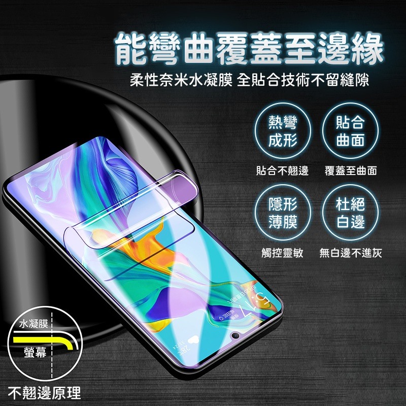 OPPO滿版水凝膜 保護貼適用Reno7 Reno6 Reno5 Reno4 Z R17 R15 Pro A55 A74-細節圖5