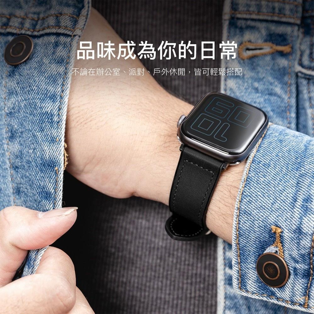 SwitchEasy 魚骨牌 Apple Watch Hybrid 矽膠真皮錶帶 支援全系列尺寸-細節圖6