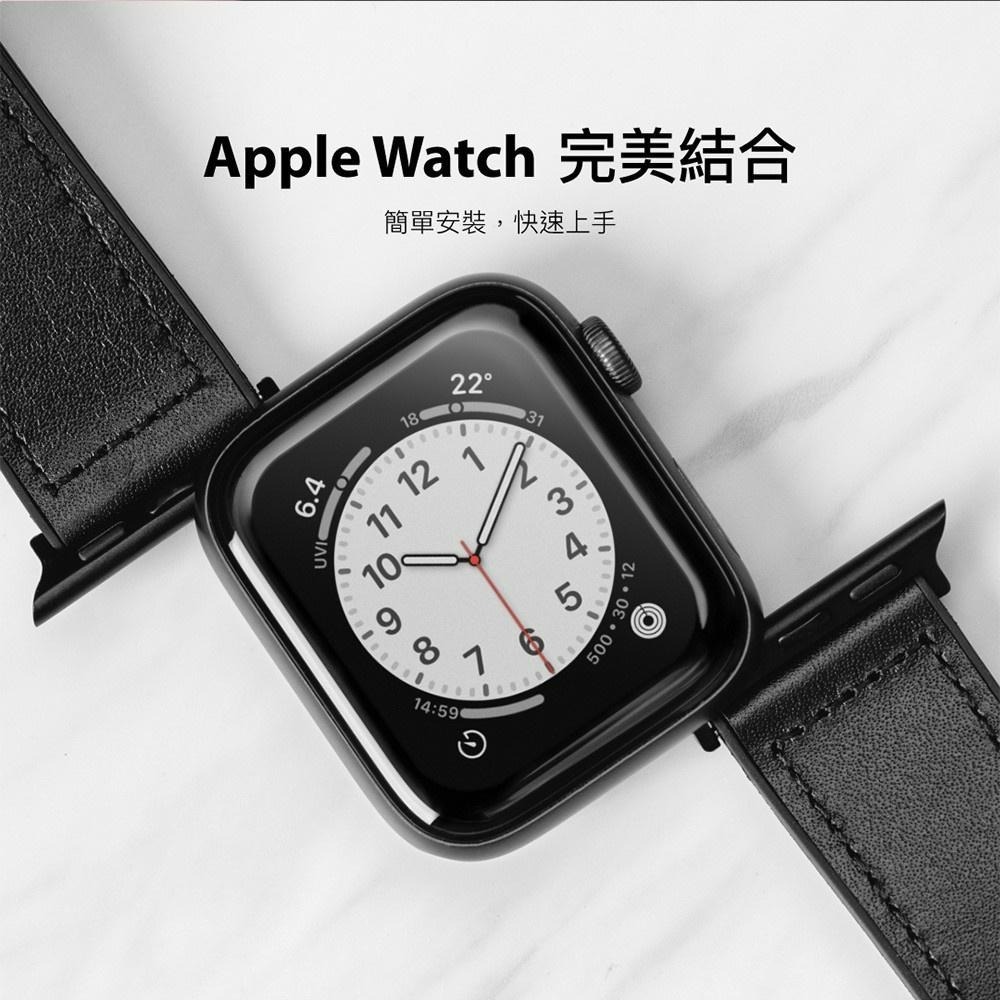 SwitchEasy 魚骨牌 Apple Watch Hybrid 矽膠真皮錶帶 支援全系列尺寸-細節圖9