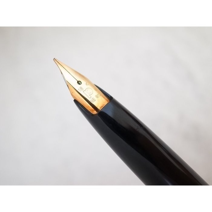 C007 白金 日本製 全鋼蝕刻短鋼筆 18k細軟尖(7.5成新天頂P貼紙不見)-細節圖3