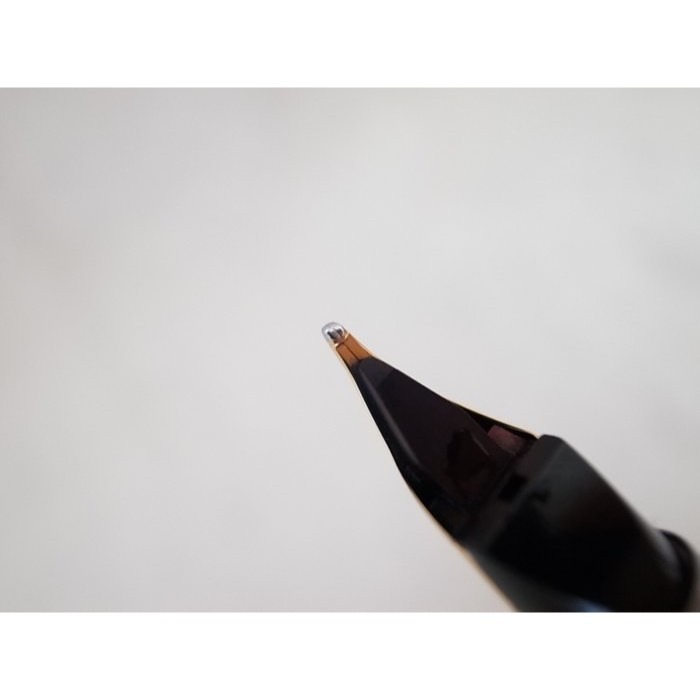 C028 少見的OB尖-百樂 日本製 custom grandee II 黑桿 14k OB尖鋼筆(7成新)-細節圖3
