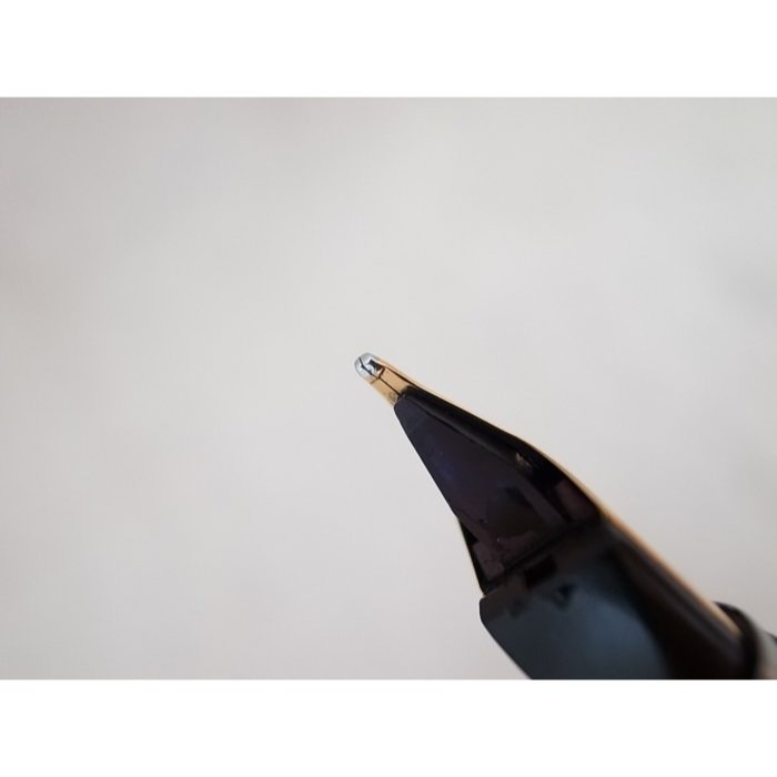 C028 少見的OB尖-百樂 日本製 custom grandee II 黑桿 14k OB尖鋼筆(7成新)-細節圖4