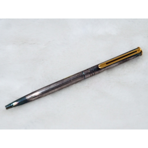 C043 美麗的90年代 萬寶龍 德國製 全包金條紋高級精品級原子筆(氧化美麗)(9.5成新)