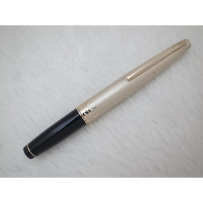 B035 百樂 日本製 鋁蓋黑桿短鋼筆 14k 細字尖(7成新)