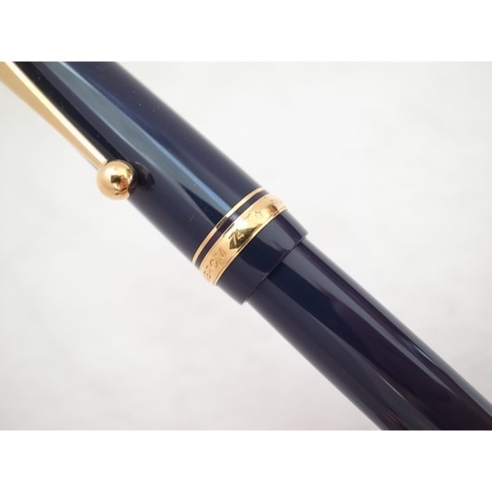 B055 少見的藍74-90年代百樂日本製custom 74 藍色鋼筆14K M尖鋼筆(8成