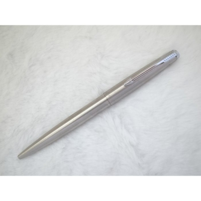 B439 派克 美國製 全鋼 銀色筆夾 45型原子筆(銅實心)(9.5成新)