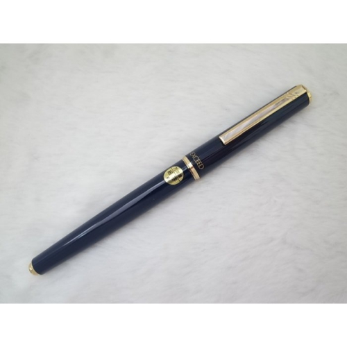 B568 日本三菱文具 EXCEED 寶藍色鋼筆 F尖(附寫樂吸墨器)(8成新)