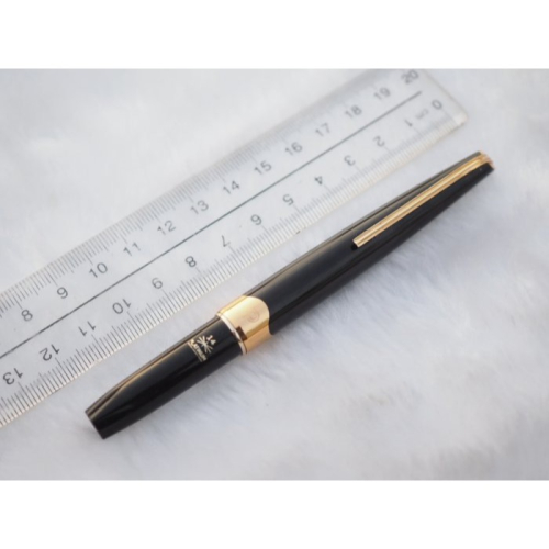 B703- 1980s 白金日本製 黑桿短鋼筆 14k 中字尖鋼筆(9成新)