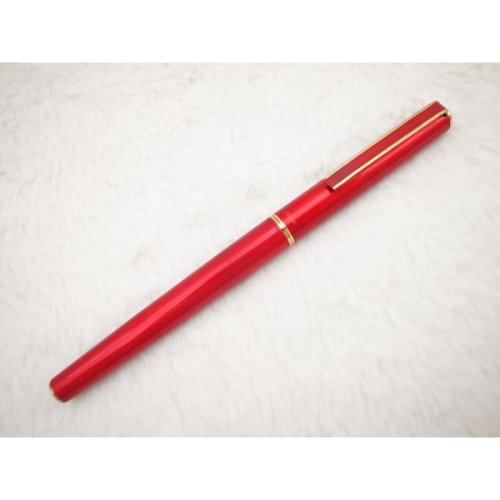 C266 稍帶軟調的 寫樂 日本製 紅色烤漆全金屬 hoscal 鋼筆 14k 細字尖(7成新)