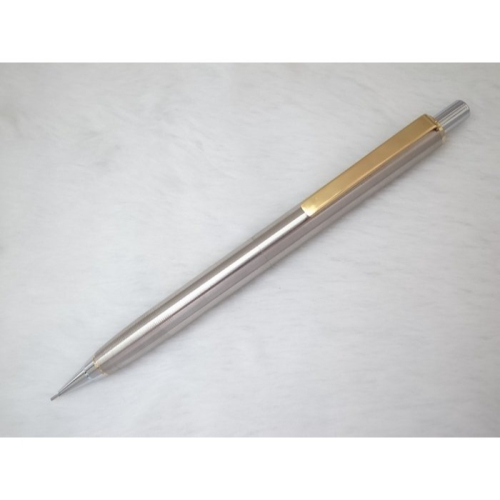 B818 美麗的 白金日本製 全鋼自動鉛筆0.5mm(天頂按壓式)(庫存新品)