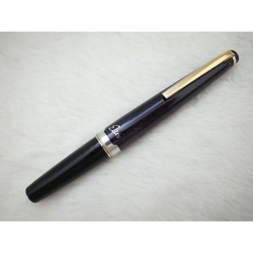 B950 百樂 日本製 elite 短鋼筆 18k 細字尖鋼筆(粗桿)(6.5成新天頂有退漆無凹)