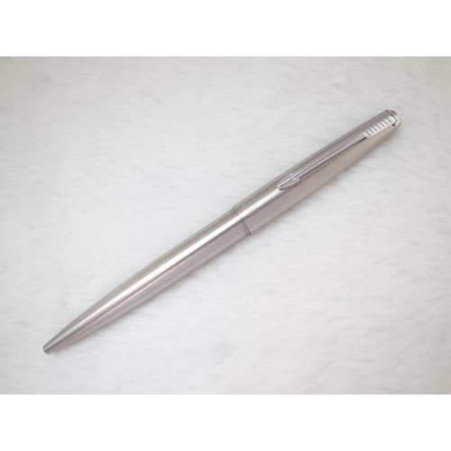 A037 1970s 派克 美國製 45全鋼銀夾高級原子筆(7成新)(筆蓋按壓式)(銅實心)