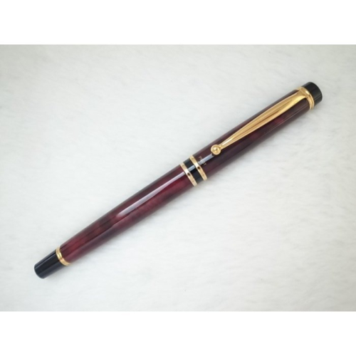 A058 百樂 日本製 grance 紅雲漆高級鋼珠筆(全金屬)(9.5成新)