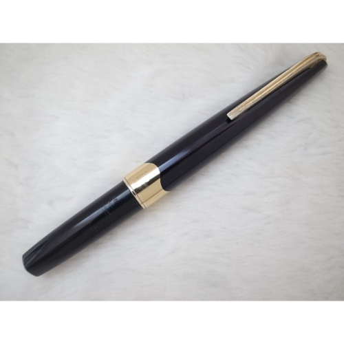 A294 1980s 白金 日本製 黑桿短鋼筆 18k 細字尖鋼筆(大片尖)(後期三號尖稍帶軟)(7.5成新)