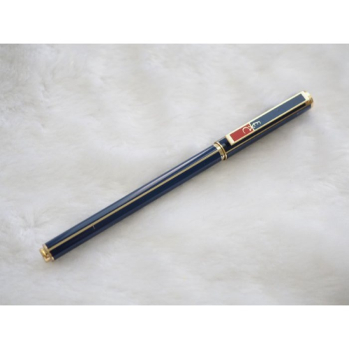 A307 三菱 日本製 exceed 藍色金色條紋 鋼珠筆 (7.5成新)