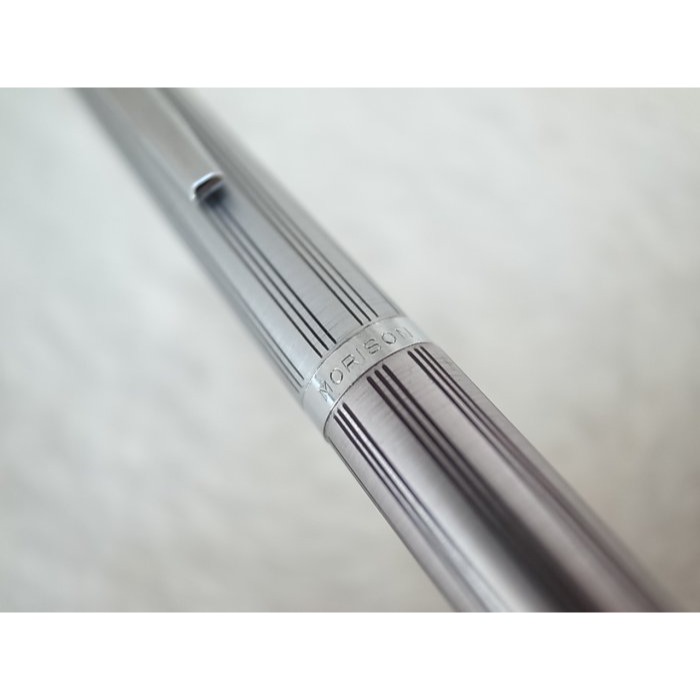 A536 Morison 日本製 全鋁桿細條紋 0.5mm(全金屬)(天頂按壓式)(7.5成新)-細節圖3