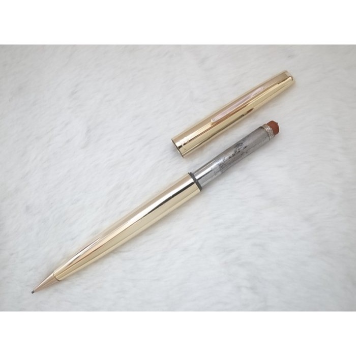 A659 少見的 1960s 白金 日本製 honest 金色高級自動鉛筆0.9mm(7成新)(旋轉式)-細節圖2