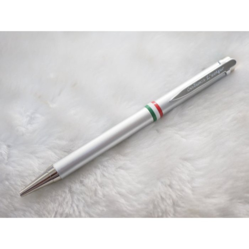 A667 美麗的OROBIANCO 銀色高質感旋轉式 原子筆(全金屬)(9成新)