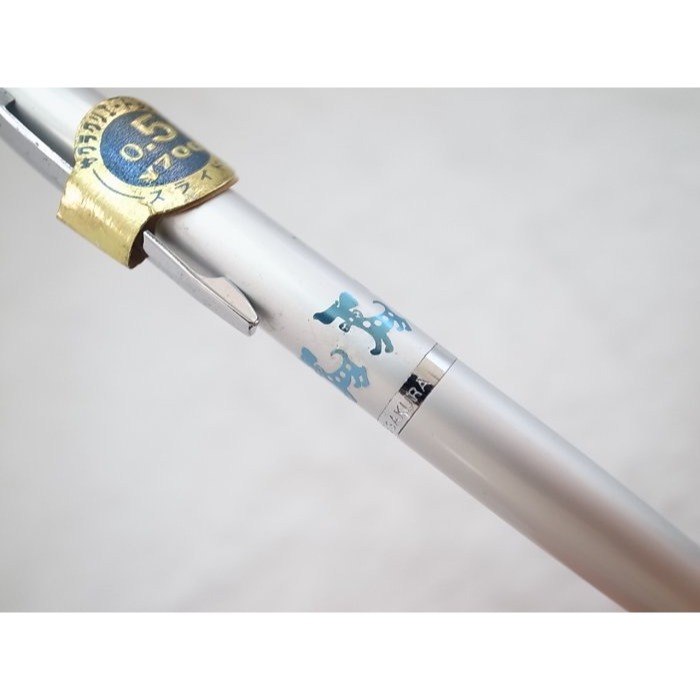 A833 櫻花 日本製 銀色小狗自動鉛筆 0.5mm(庫存新品但8成新品相)-細節圖2