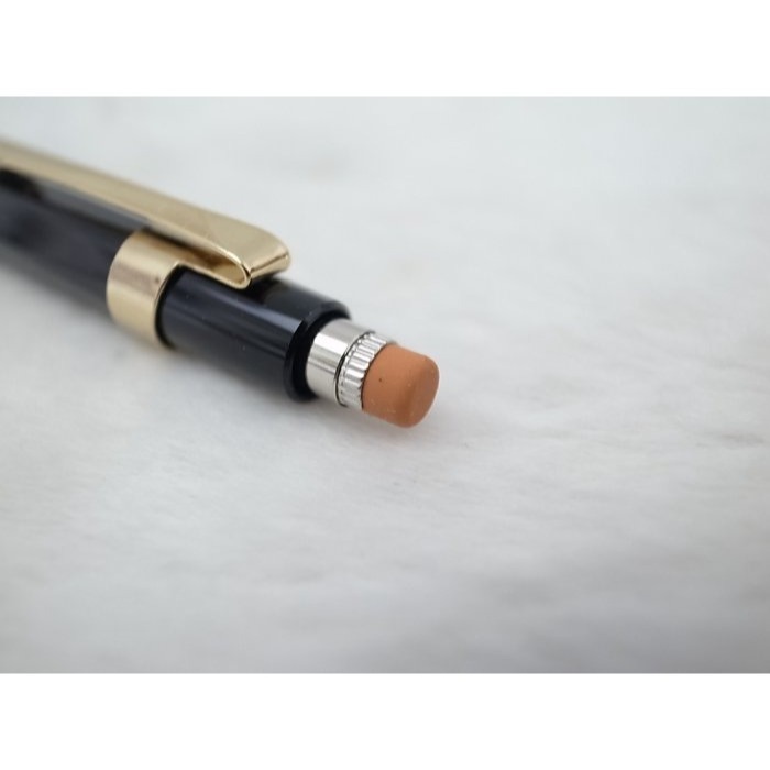 A852 百樂 日本製 黑桿長桿自動鉛筆 金色筆夾0.5mm(9.5成新)(天頂按壓式)-細節圖3