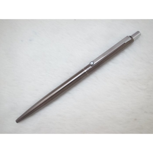 A919 1980s 萬寶龍 德國製 貴族鈦色銀夾 二星原子筆(7.5成新)(天頂按壓式)