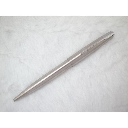 A931 派克 美國製 45型全鋼銀色筆夾 筆蓋按壓式原子筆(8.5成新)