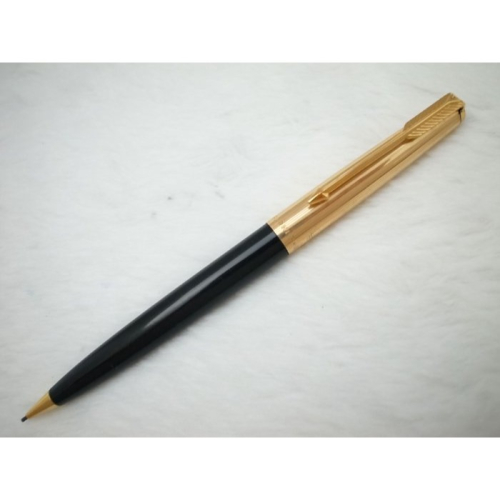 A981 1990s 派克 法國製 61包金蓋黑桿自動鉛筆0.9mm(9成新)
