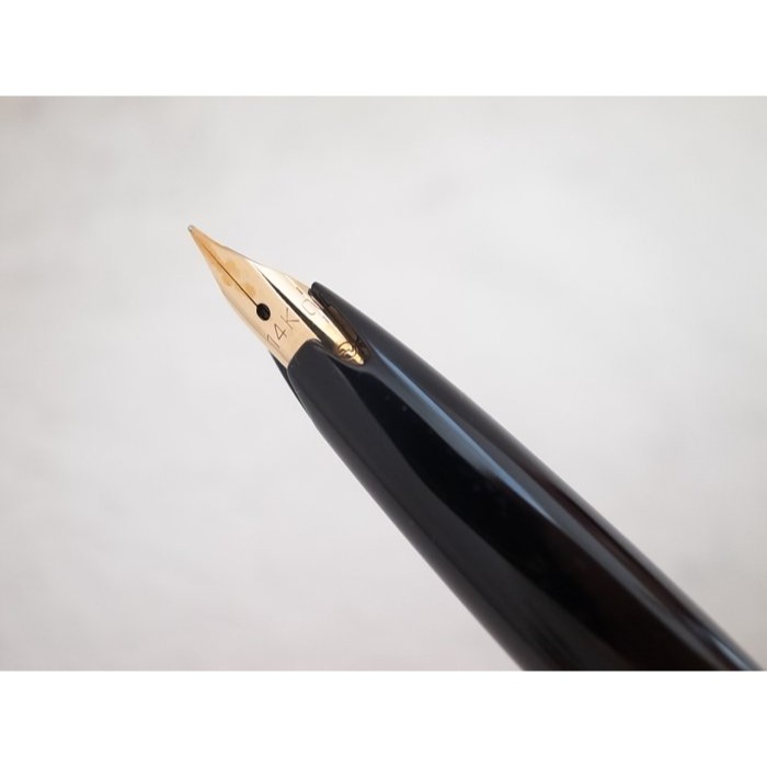 C389 寫樂 日本製 黑桿短鋼筆 14k 細字尖(庫存新品)-細節圖3