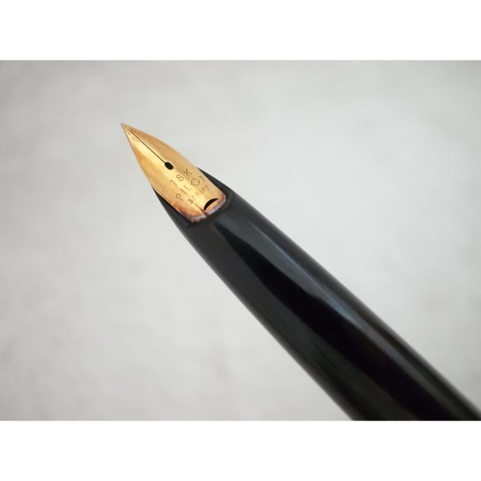 C397 1970s 百樂 日本製 elite短鋼筆 18k 細字尖(粗桿)(7成新有退漆)-細節圖3