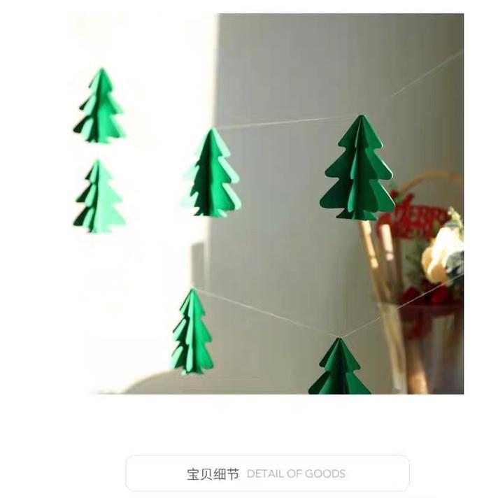 《台灣快速出貨》懸掛聖誕樹窗簾掛飾-細節圖4