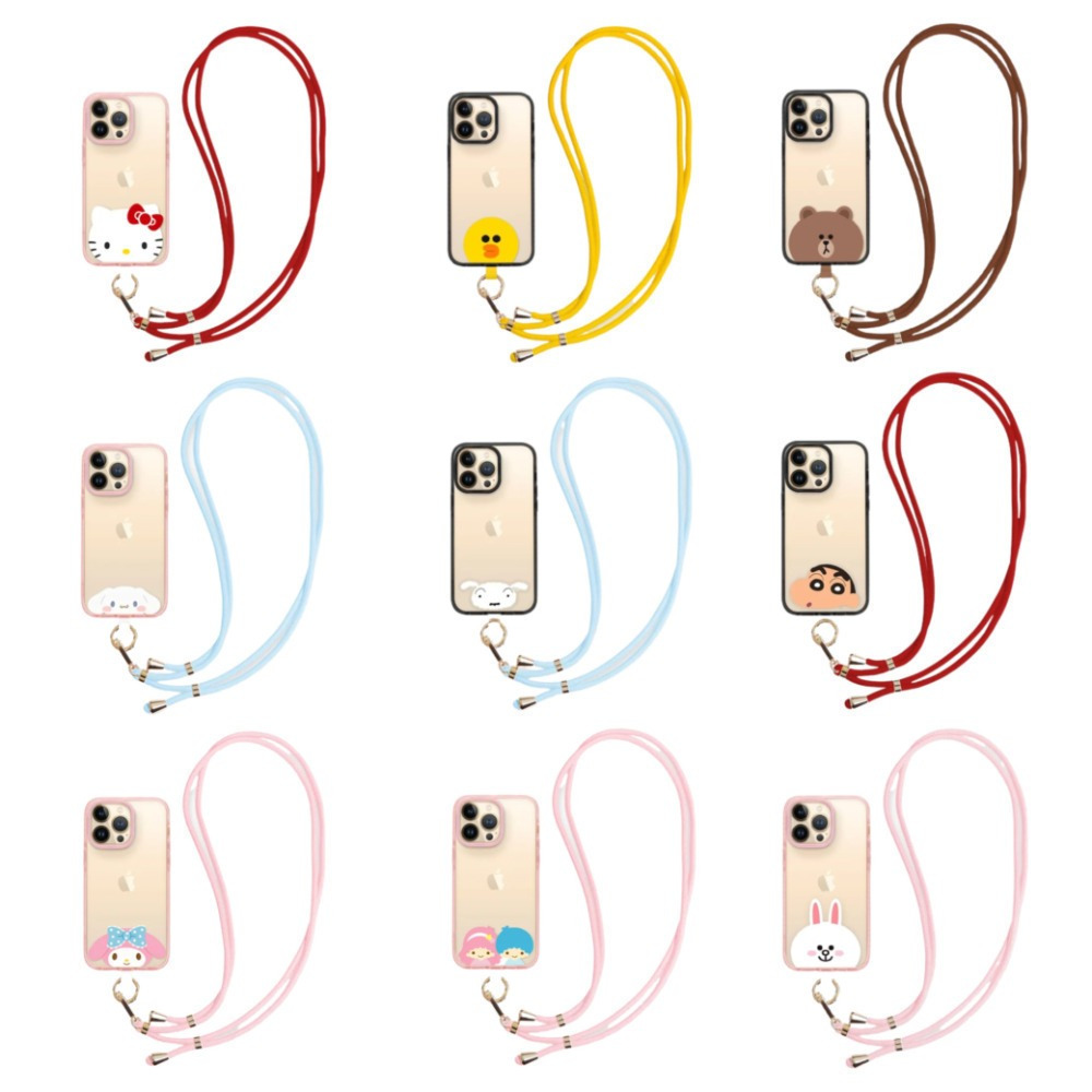 GARMMA 公仔吊飾 三麗鷗家族 LINE 蠟筆小新 Ktty 造型手機扣環背帶 長掛繩頸掛繩 夾片 50週年-細節圖11