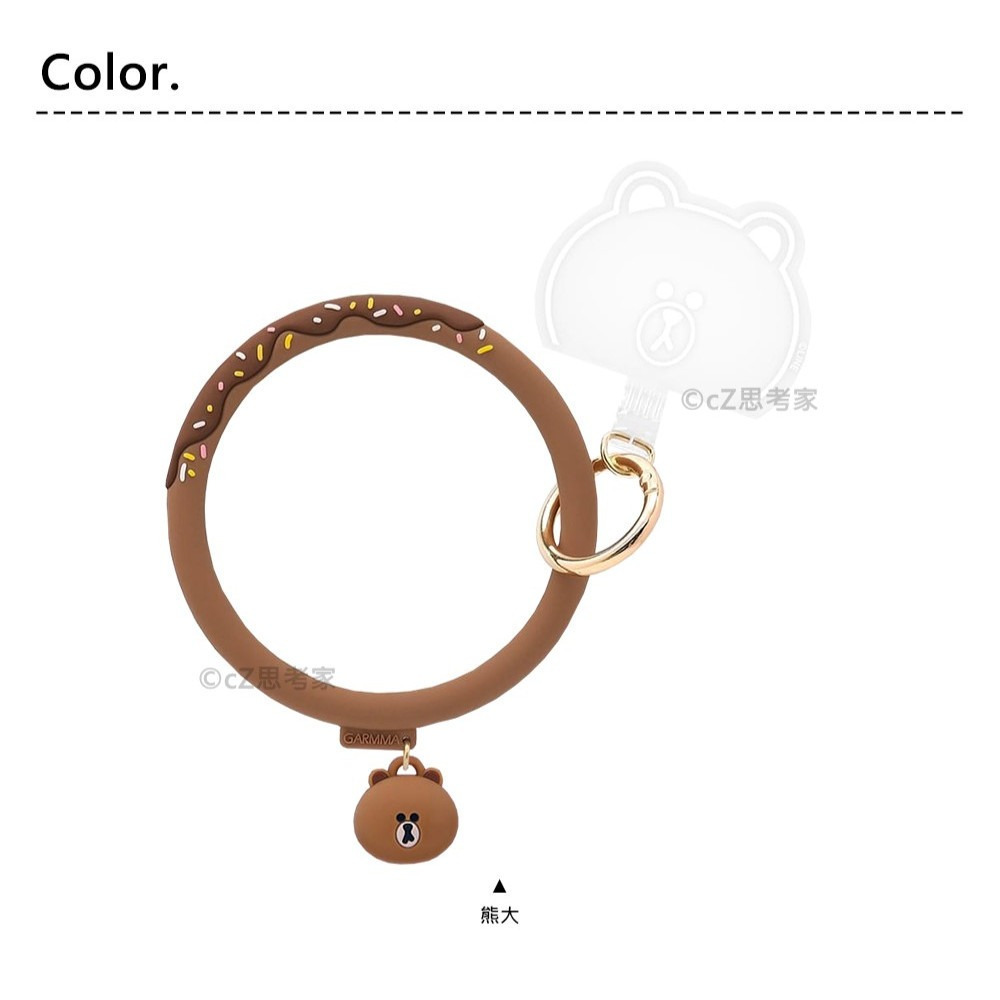 GARMMA 三麗鷗 蠟筆小新 LINE手機防丟掛環 手機掛繩夾片 手腕掛繩 掛環吊飾 防丟環 短掛繩-細節圖5