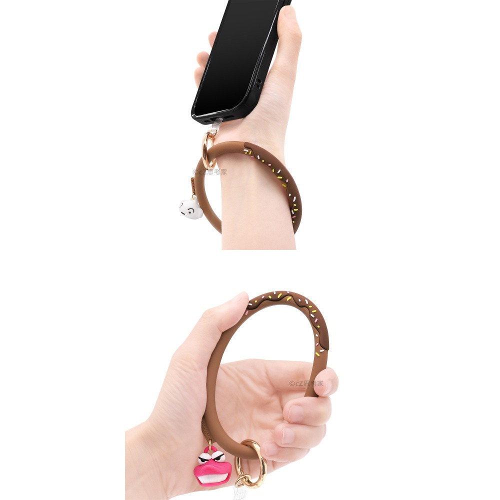 GARMMA 三麗鷗 蠟筆小新 LINE手機防丟掛環 手機掛繩夾片 手腕掛繩 掛環吊飾 防丟環 短掛繩-細節圖11