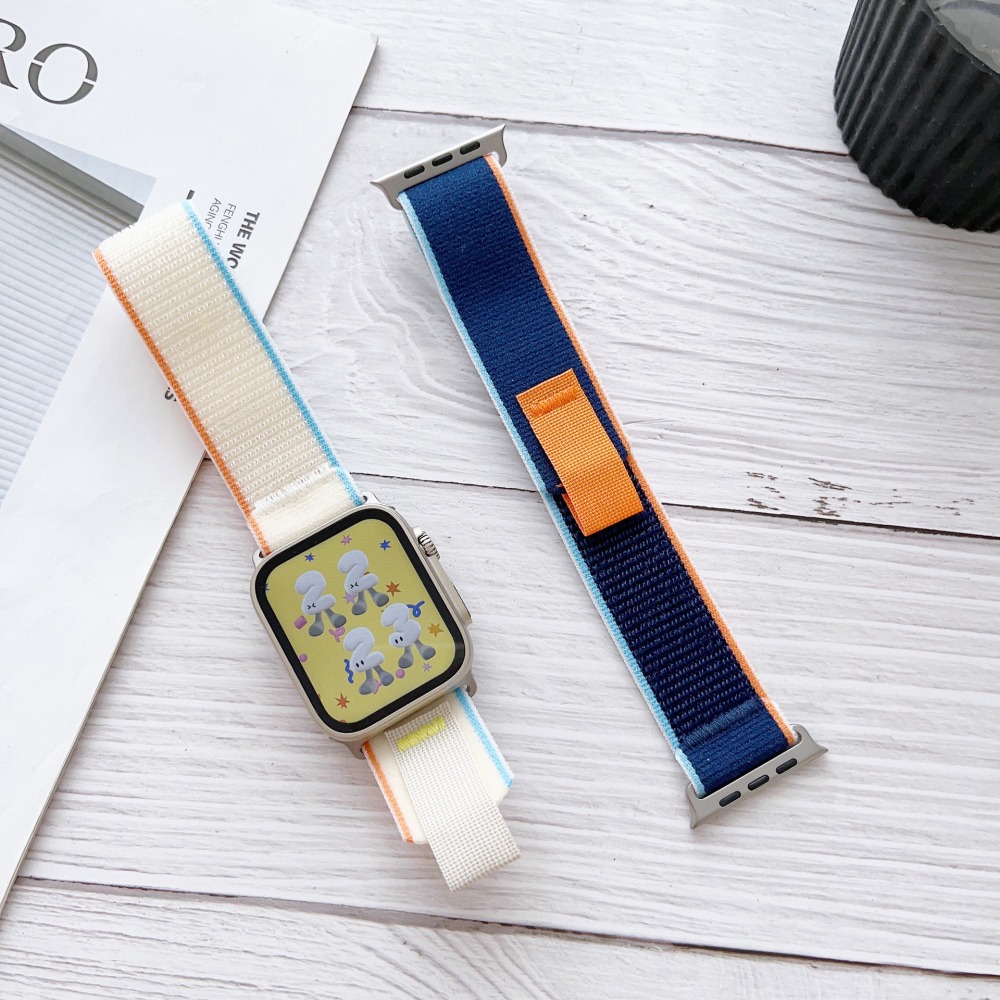 Apple Watch 潮流雙色彈力錶帶 S8 7 6 5 4 3 2 1 SE Ultra 錶帶 蘋果錶帶 替換錶帶-細節圖7