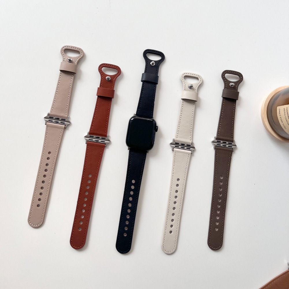 Apple Watch 皮革細款錶帶 Ultra 9 8 7 6 5 4 3 2 1 SE 替換錶帶 蘋果錶帶-細節圖11