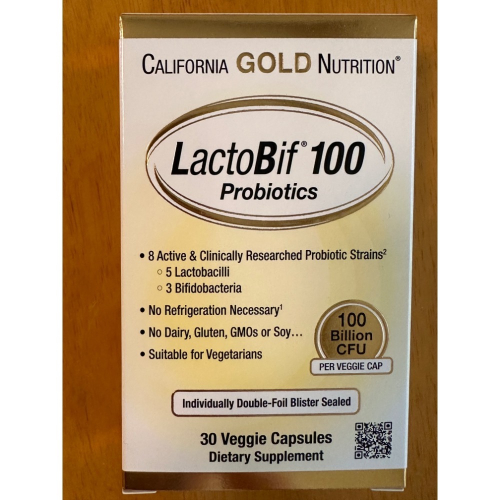 LactoBif 100 益生菌，1000億 CFU，30粒素食膠囊
