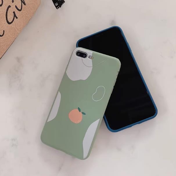 現貨韓風橘子磨砂軟殼 iphone xr 手機殼 iphone 7/8 plus 6/6s xsmax xr手機殼軟殼-細節圖3