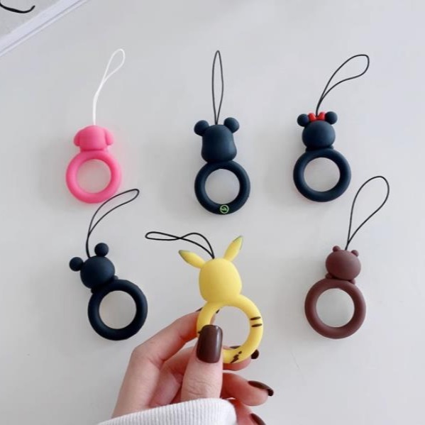 現貨卡通甜甜圈手機掛繩圓環指環扣通用掛件防丟防摔吊環掛飾可愛華為oppo蘋果手機掛扣vivo三星小米甜甜圈指環扣手繩-細節圖3