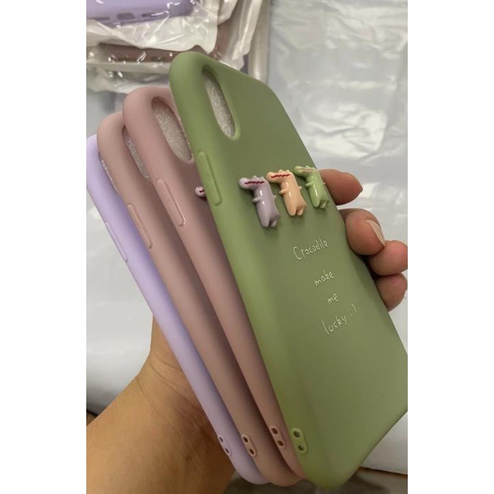 台灣現貨 立體愛心鱷魚軟殼 iphone xs max iphone 11 pro xr 6s 7 8 plus手機殼-細節圖5