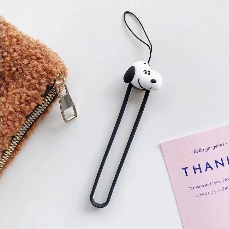 台灣現貨查理史努比恐龍 短掛繩 矽膠防摔 掛繩 腕帶掛繩 卡通 手機掛繩 蘋果 XR oppo 三星 INS 趣味 立體-細節圖6