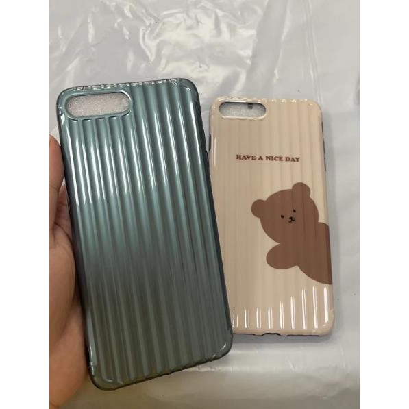 台灣現貨行李箱祖母綠小熊 iphone 11 手機殼 iphone xr xs手機殼 iphone 8 plus 手機殼-細節圖3