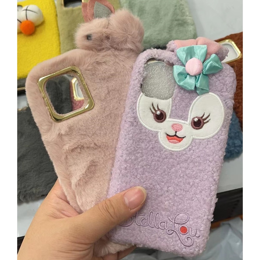 iphone 11 手機殼 現貨13圖芝麻街草莓熊表情毛絨 iphone 11 pro max 7 8 plus手機殼-細節圖5