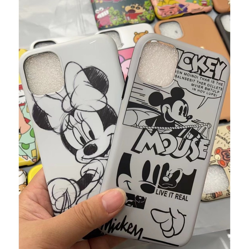 現貨多圖案IMD米奇米妮小新無印良品條碼 iphone 11 手機殼 i11 手機殼 i11 手機殼 可掛繩 軟殼-細節圖3