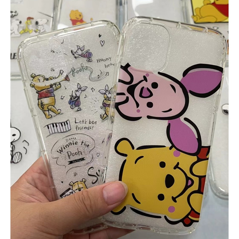 iphone 11 手機殼 台灣現貨空壓殼小熊維尼查理史努比 i11 手機殼 可掛繩 iphone 11手機殼保護殼-細節圖2