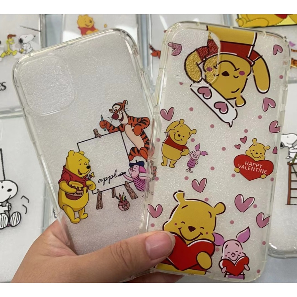 iphone 11 手機殼 台灣現貨空壓殼小熊維尼查理史努比 i11 手機殼 可掛繩 iphone 11手機殼保護殼-細節圖3